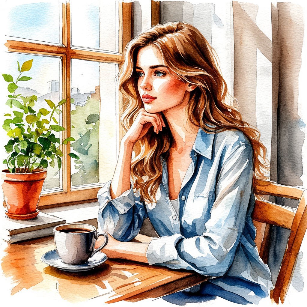 Ей снежинка на волосы с неба упала