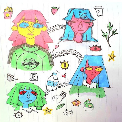 Рисунок Маринетт Мортем: Калейдоскоп цветов