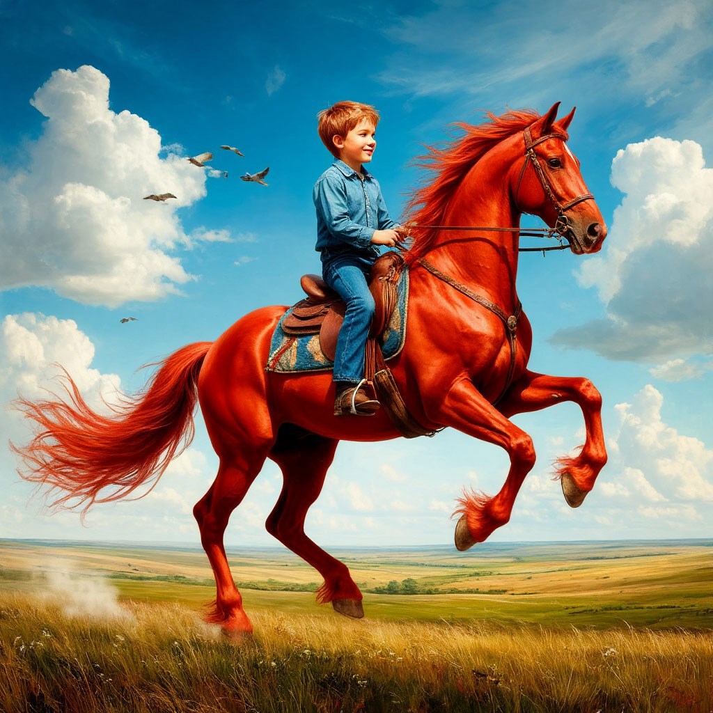 Всадник на рыжем коне