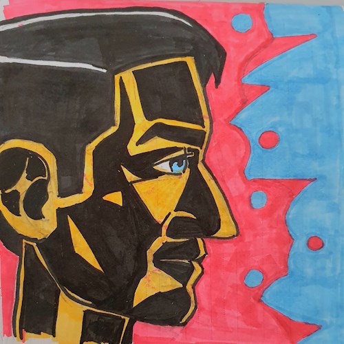 Картина Маринетт Мортем: Голубоглазый корсар в профиль