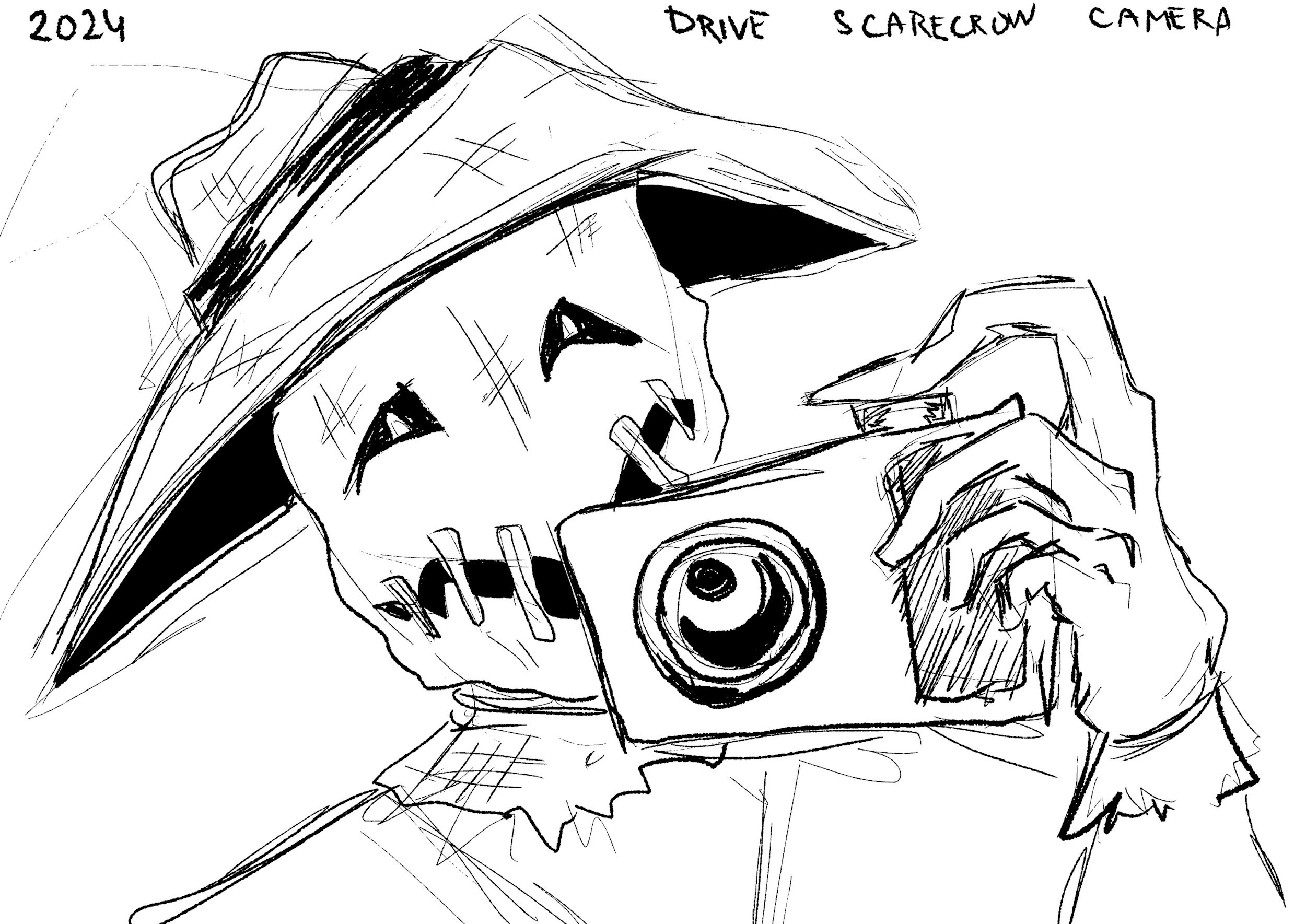 Картина Маринетт Мортем Drive Scarecrow Camera: Движ пугала с камерой