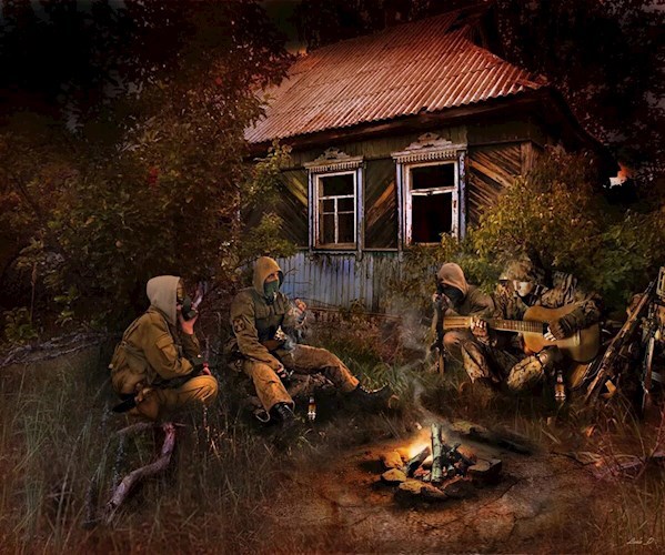Пейс - байки у костра на Кордоне