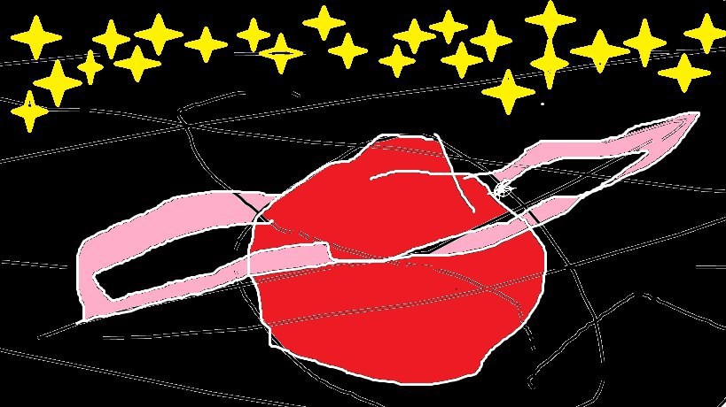 Картина &quot;Сатурн с желтыми звездами&quot; Маринетт Мортем