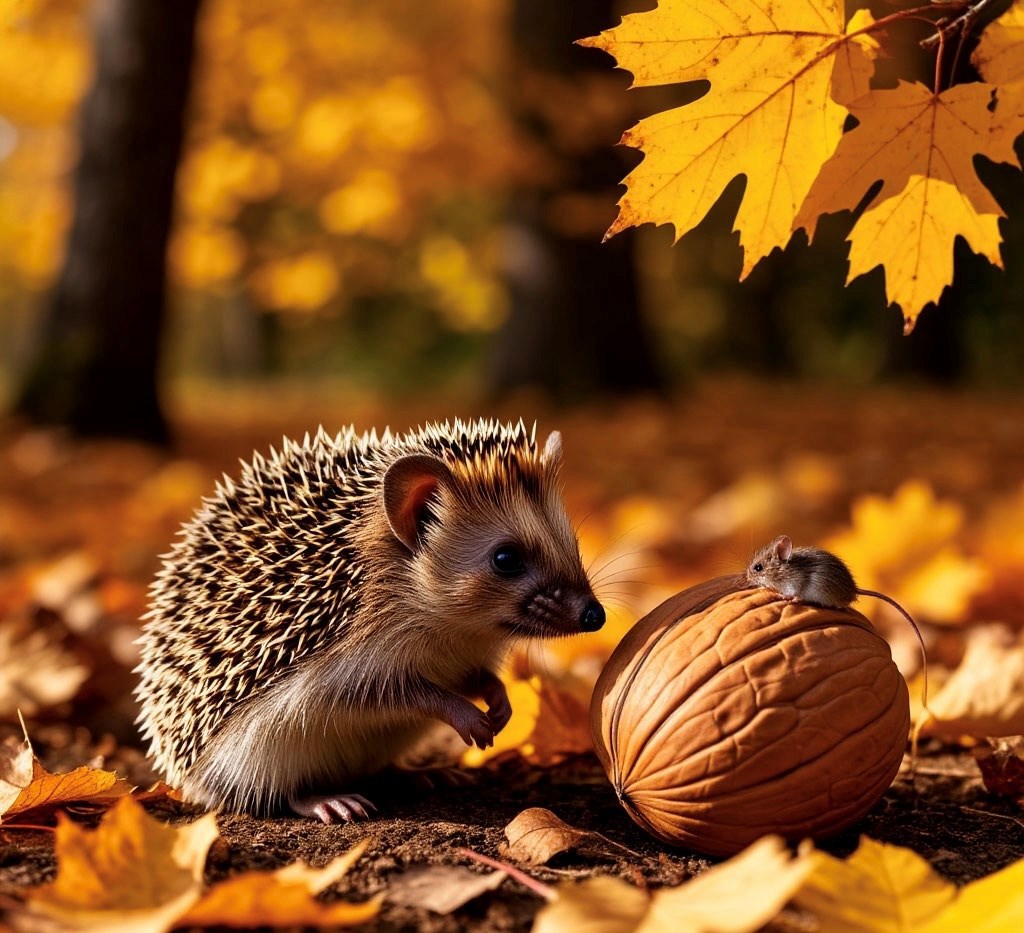 Мышонок и ежик