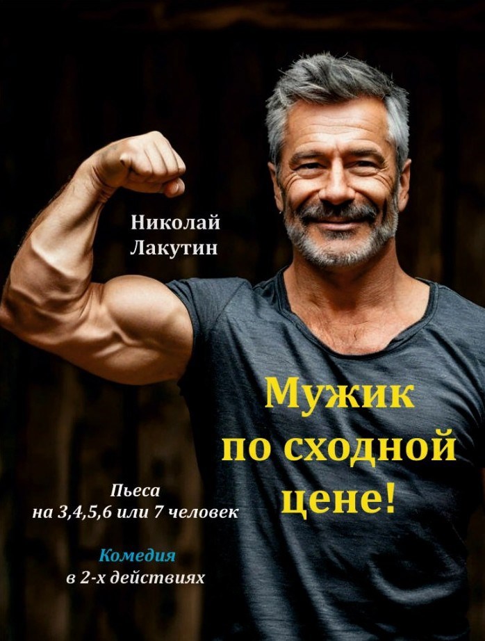 Пьеса на 3,4,5,6 или 7 человек «Мужик по сходной цене". Комедия.