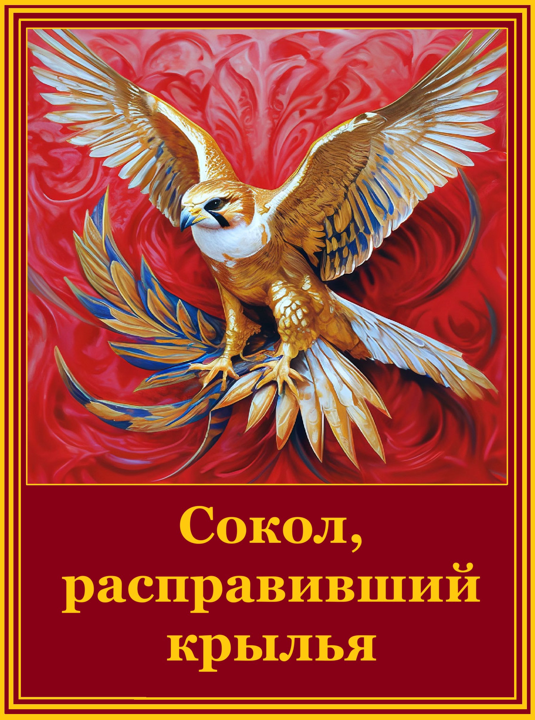 Сокол, расправивший крылья