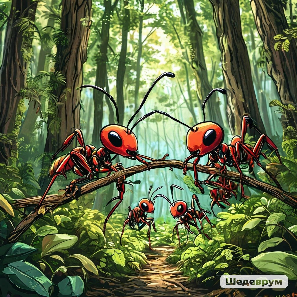 Муравей сила духа.