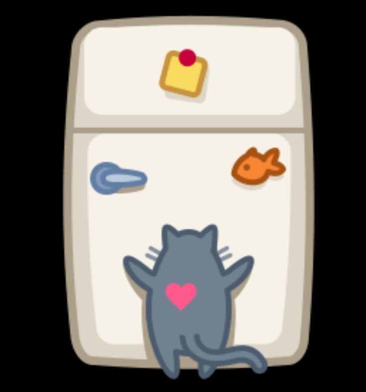 Китька кот и холодильник