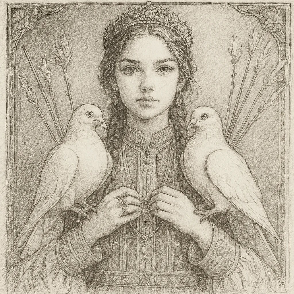 Объект SCP 054 z Картина Девушка с голубями