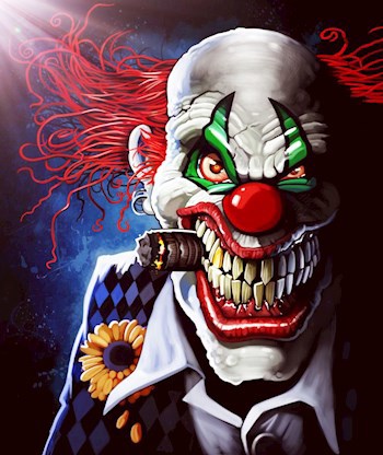 Кровожадный клоун. Жуткая история.