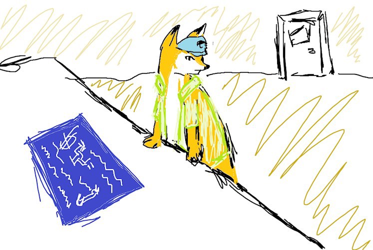 Рисунок Маринетт Мортем &quot;Лис в кепочке&quot;