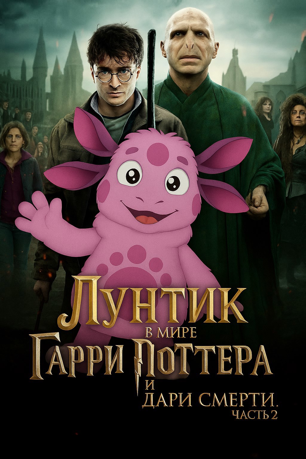 лунтик в мире гарри поттер и дары смерти часть 2