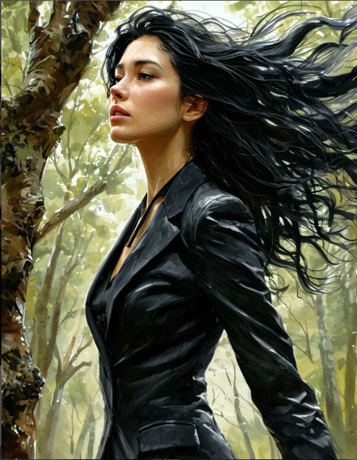 Черная вдова на апельсиновой корке