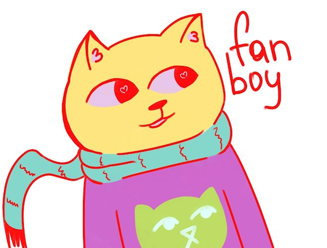 Картина Маринетт Мортем: Милый кот в худи- fan boy