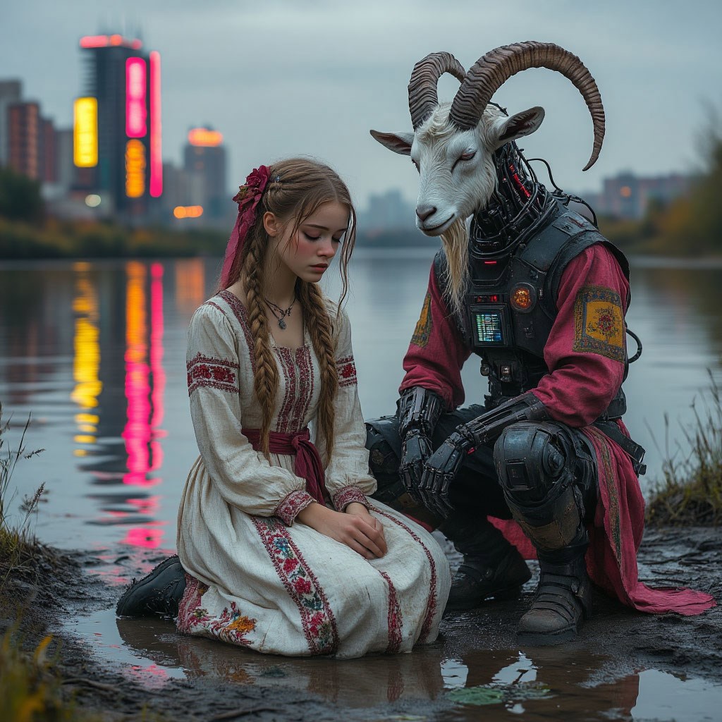 Алёнушка и закозлённый Иванушка.